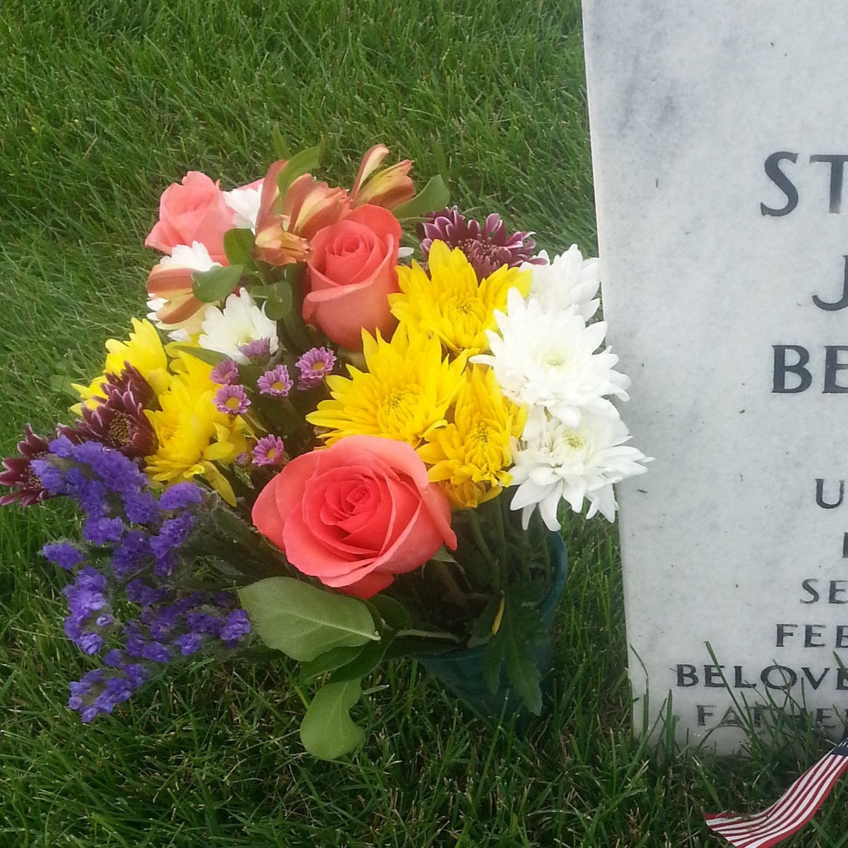 Cemetery flowers buying