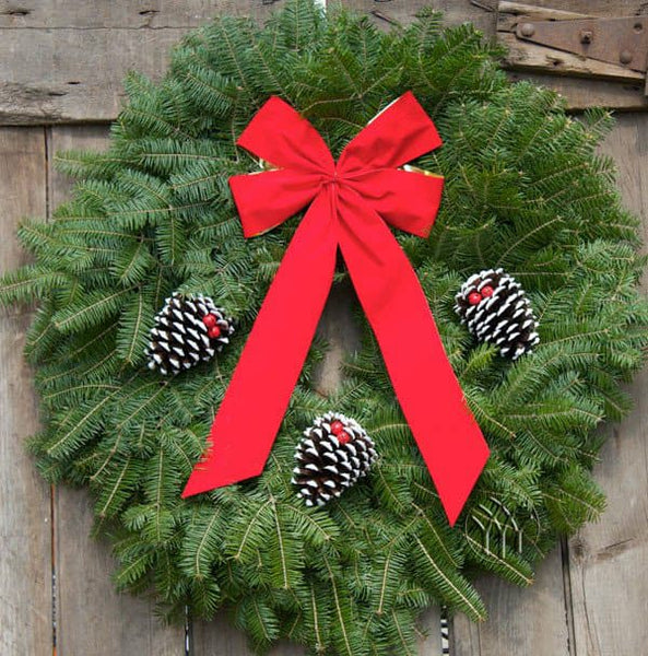 Memorial Day Flowers and Classic Christmas Wreath Bundle - Fort Snelling Cemetery Flowers